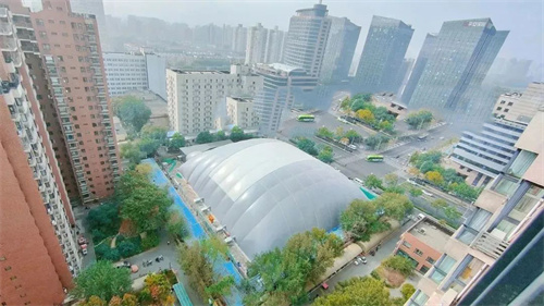 北京首例“基坑氣膜”在西城投用，防塵降噪超“硬核”！